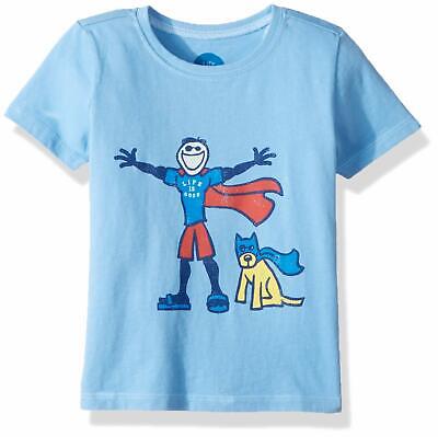 Life if Good Toddler/Kids Crusher Graphic T-Shirts Collection,Superhero,Powder