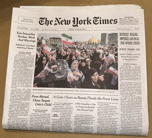 The New York Times Friday June 28th, 2024 complete Print