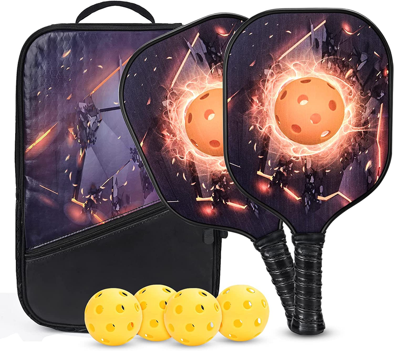 Graphite Pickleball Paddles Set of 2, USAPA Approved Carbon Fiber