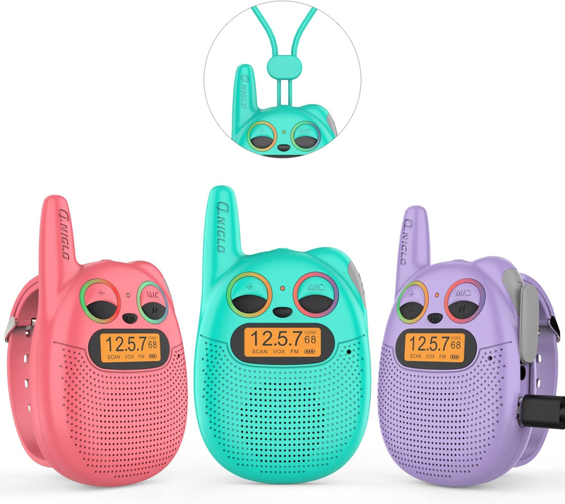 3 Pack Rechargeable Wrist Walkie Talkies For Kids Long Range
