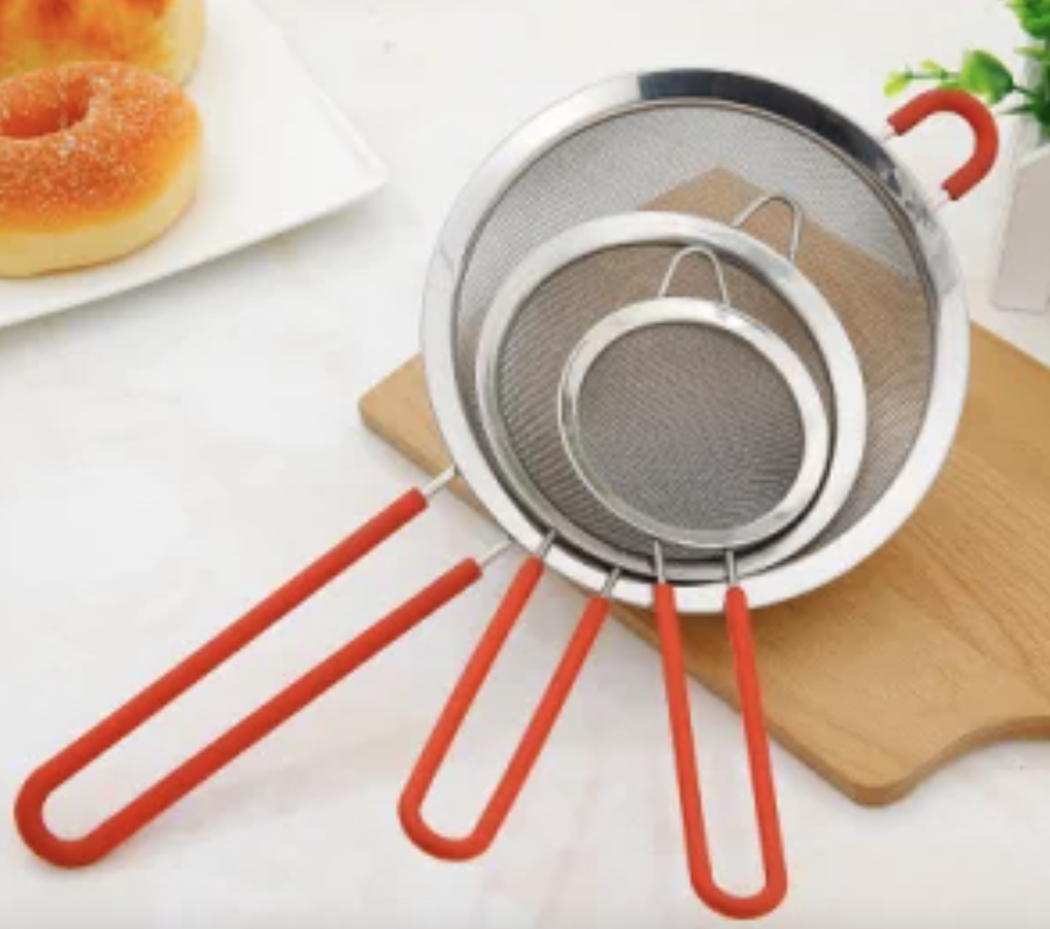 4Pcs Fine Nylon Mesh Strainers, Kitchen Food Mesh Sieve 13