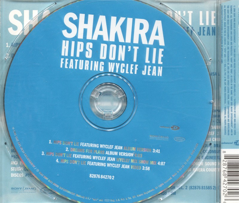 Shakira feat. Wyclef Jean - Hips Don't Lie CD | eBay