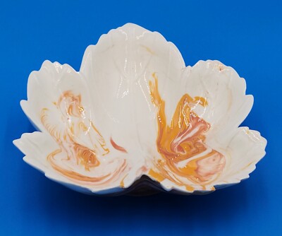 Vintage Ceramic Maple Leaf Candy/Trinket Dish, 6.5'' x 6.5''