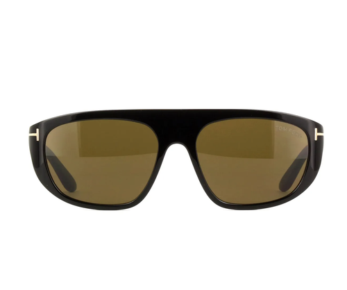 TOM FORD TOM FORD FT1002-01J-58 SHINY BLACK SUNGLASSES