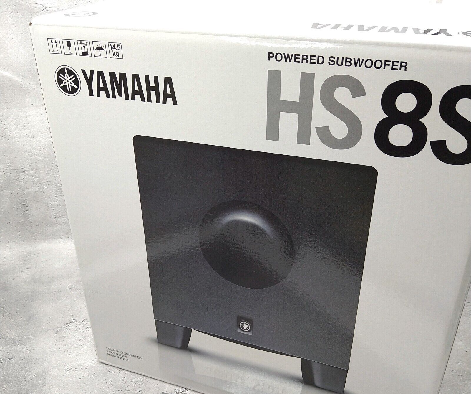 Yamaha HS8S 8 Inch Powered Studio Subwoofer HS8 S HS-8S JP Audio Equipment Black