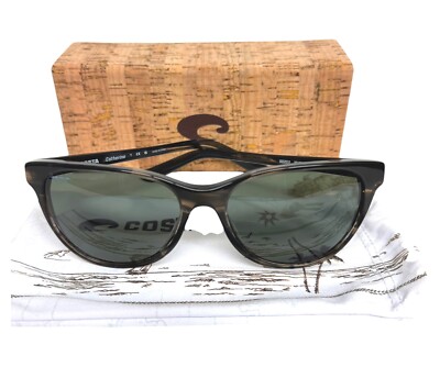 Costa Del Mar Catherine Sunglasses Crystal Black Gray Mix Polarized Glass w/case