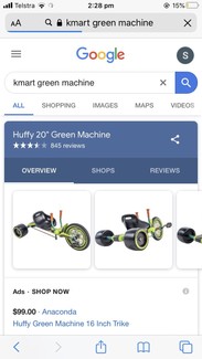 huffy electric green machine kmart