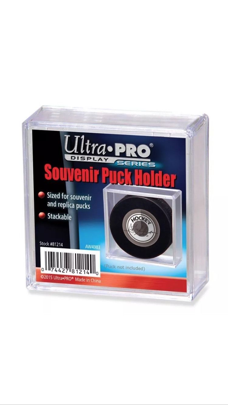 Ultra Pro Square Hockey Puck Holder Cube Case Stackable New Sealed