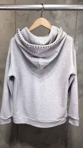 Pre-owned Diy Designs For Plus Size Women Women's Rhinestone Embellished Hoodie (red,blu,gry,blk)size Xl,1x-4x In White