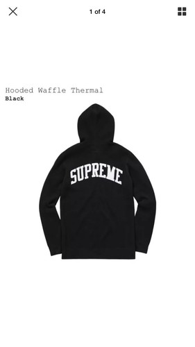 Supreme Hooded Waffle Thermal Black XL (100% AUTHENTIC) | eBay Supreme Hooded Waffle Thermal Black XL (100% AUTHENTIC) | eBay