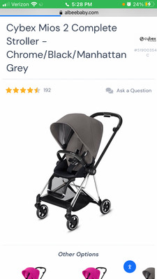 cybex mios stroller frame and seat new!!