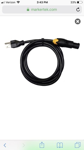 Litepanels 411-0056 Gemini powerCON True1 to US AC Power Cable Assembly-10ft-New