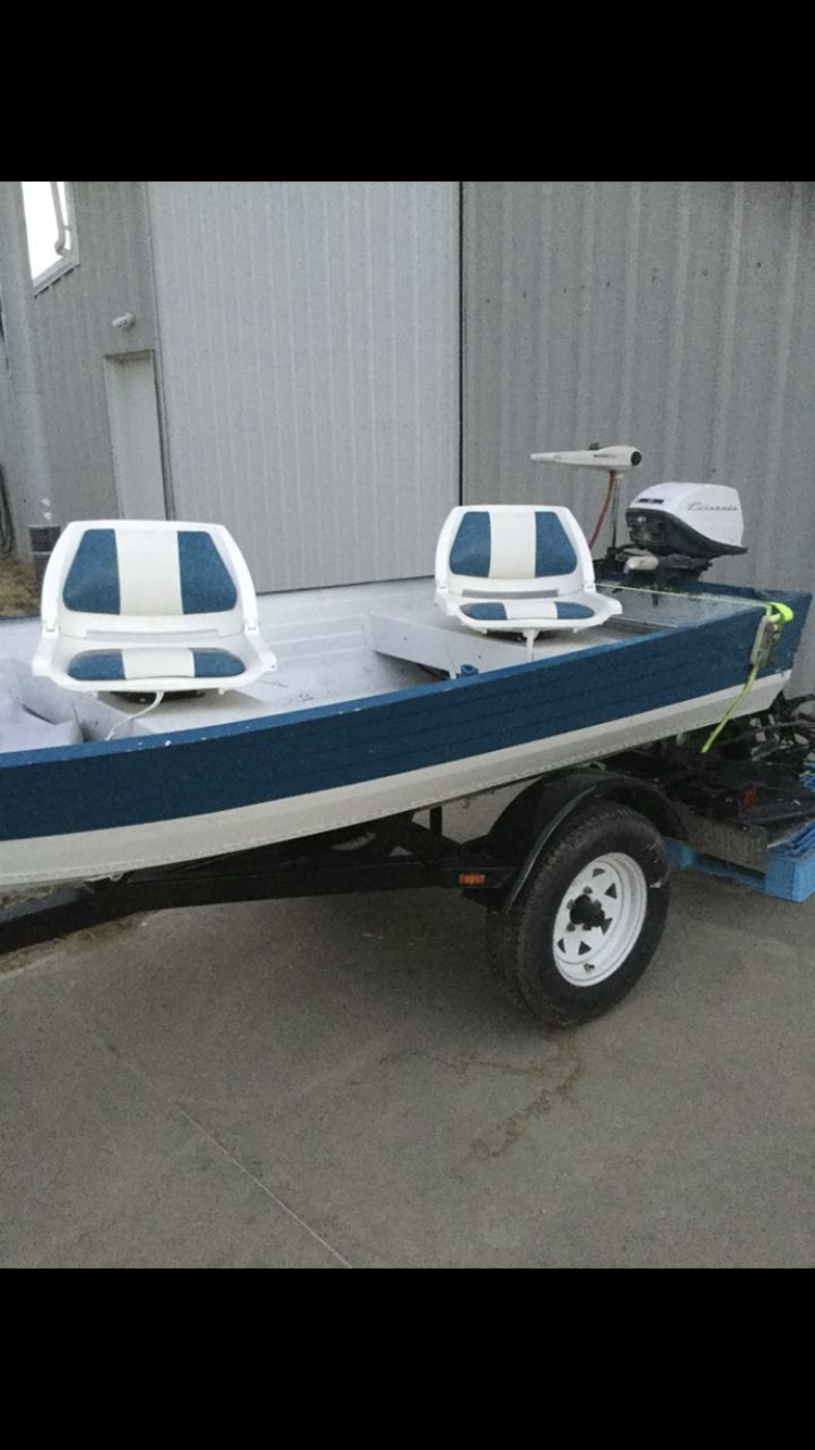 Little Fisherman FISHING BOAT.Trailer. Electric Motor for Trolling and Gas motor