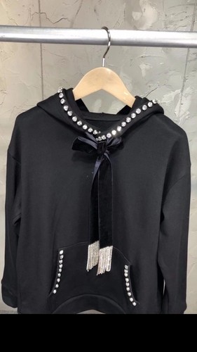 Pre-owned Diy Designs For Plus Size Women Women's Rhinestone Embellished Hoodie (red,blu,gry,blk)size Xl,1x-4x In White