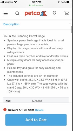 Parrot Cage-Large