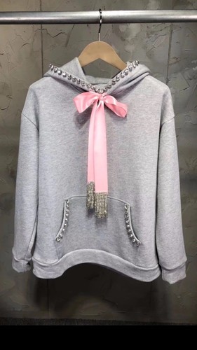Pre-owned Diy Designs For Plus Size Women Women's Rhinestone Embellished Hoodie (red,blu,gry,blk)size Xl,1x-4x In White
