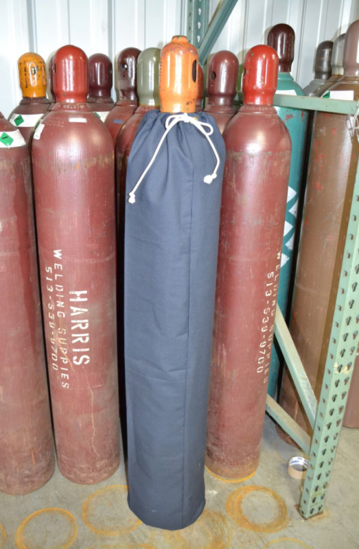 Fire Retardant Black Welding Medical Gas Cylinder Tank Cover Helium Argon Custom
