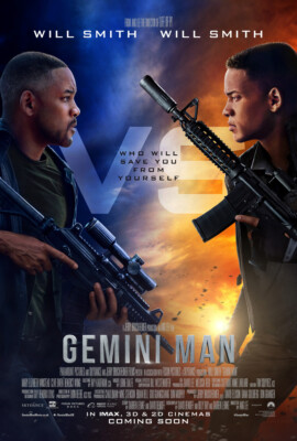 GEMINI MAN MOVIE POSTER 2 Sided ORIGINAL FINAL 27x40 WILL SMITH CLIVE OWEN
