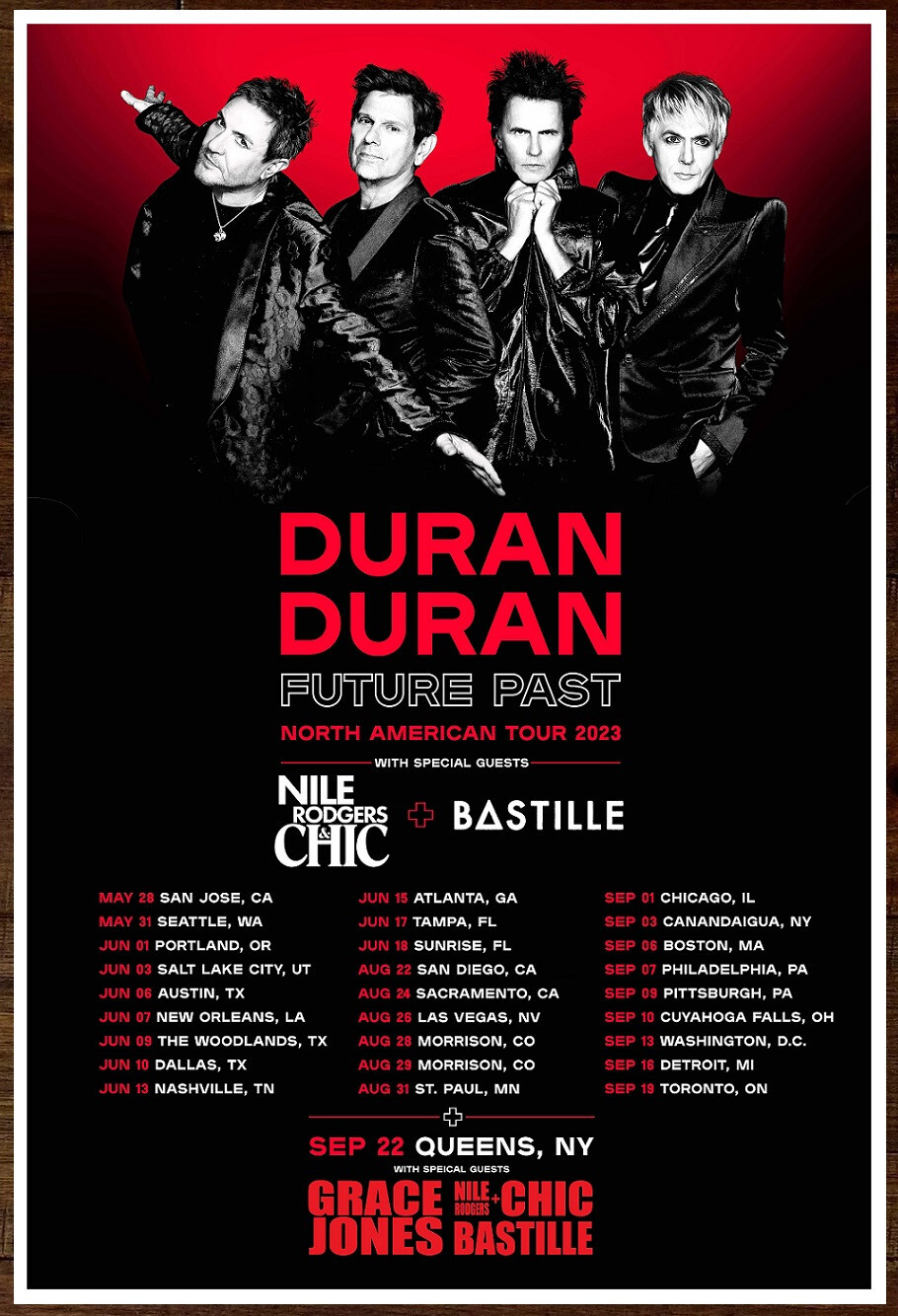 DURAN DURAN Future Past Tour 2023 Ltd Ed RARE Poster! New