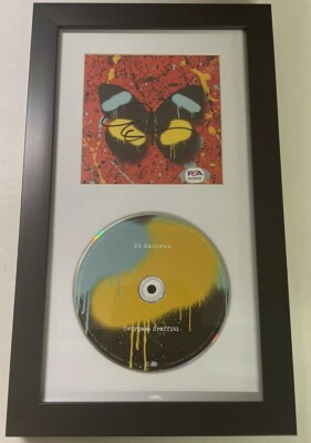 Ed Sheeran Signed Overpass Graffiti Framed CD PSA/DNA COA Autographed Album