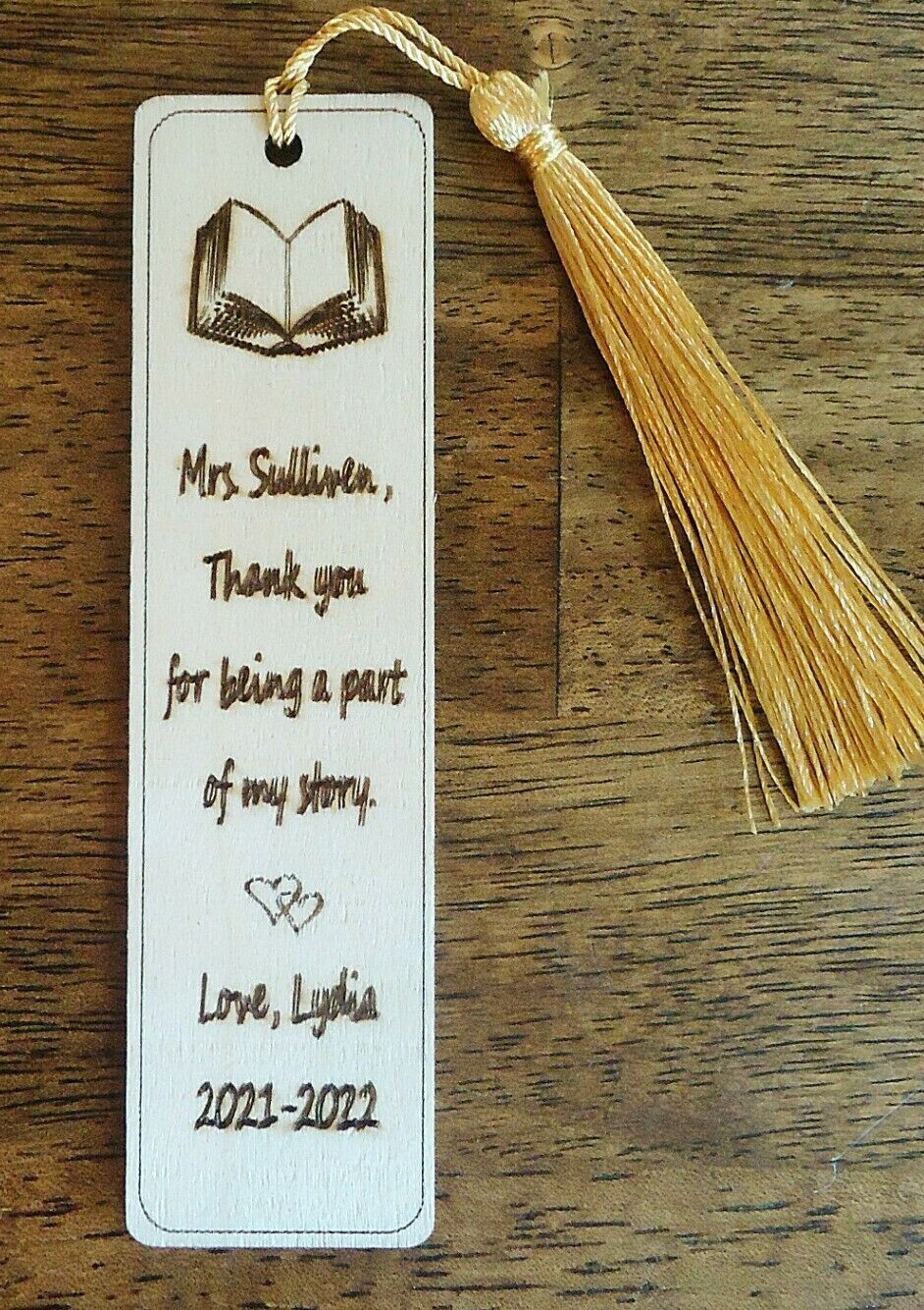 Bookmark - Thank you for being part of my story - Birch Wood Bookmark - Thank you for being part of my story - Birch Wood