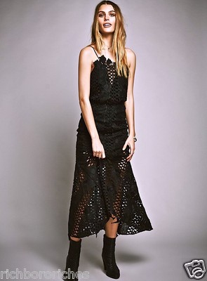 

Платье Alice McCall Кружевное черное с лямкой на шее и вырезом миди макси с открытой спиной США  СЗТ, Black