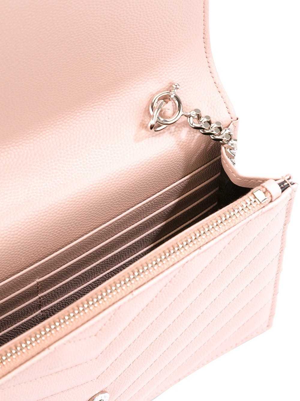 Saint Laurent Chain Wallet Small Monogram 2018 Pale Pink Leather Cross Body Bag