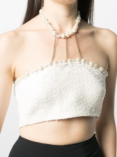 【新品タグ付き】Pearl-Strap Frill Top Pearl-Strap Frill Top