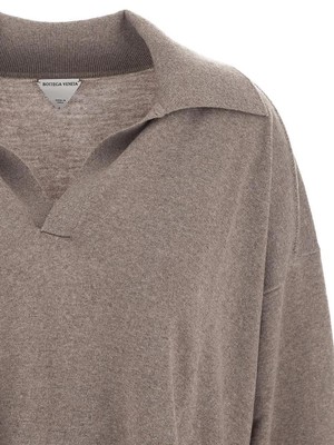 Pre-owned Bottega Veneta Wool Knit Polo Shirt In Riverbed