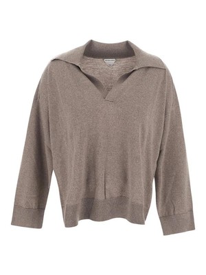 Pre-owned Bottega Veneta Wool Knit Polo Shirt In Riverbed