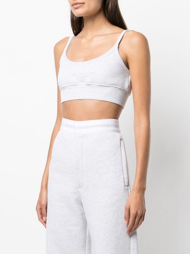 【関税&送料込】Alexander Wang Cropped Vest With Bows And Cr Alexander Wang Sleeveless Deep V-neck Top in Black | FWRD