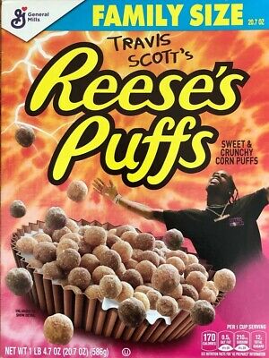 Reeses Puffs  x Travis Scott  Cereal [Family Size] Cactus Jack 
