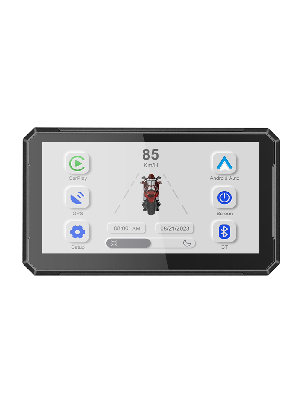 Apple - アン Amazon.com: Wireless Motorcycle Apple Carplay,7 Inch