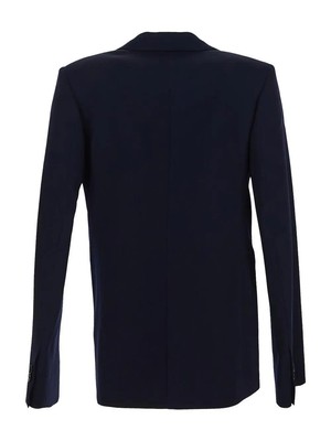 Pre-owned Bottega Veneta Double-breasted Wool Jacket In Blue