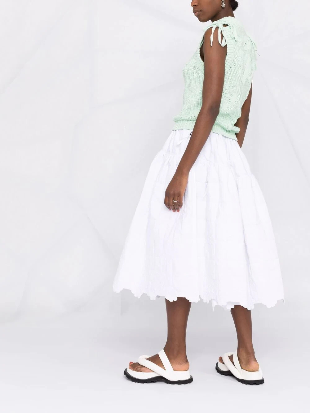 Cecile Bahnsen Rosie Fringed Fil-coupé Midi Skirt | eBay