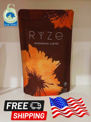 Organic RYZE Mushroom Coffee, Bag, 30 Servings 180g, Free Shipping to USA.