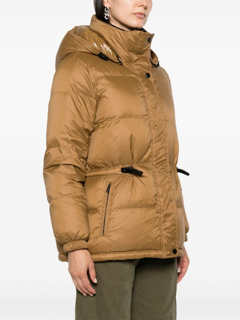 Pre-owned Yves Salomon $1015 Army By  Women's Reversible Puffer Jacket, Caramel, Size-36 In Brown