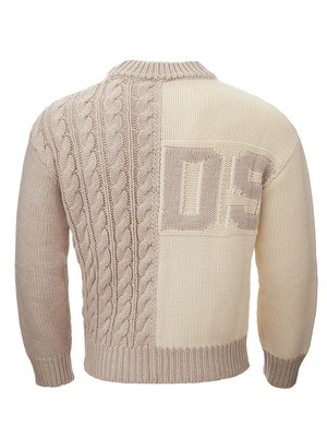 Pre-owned Gcds Schicker Bicolor-pullover Aus Wollmischung