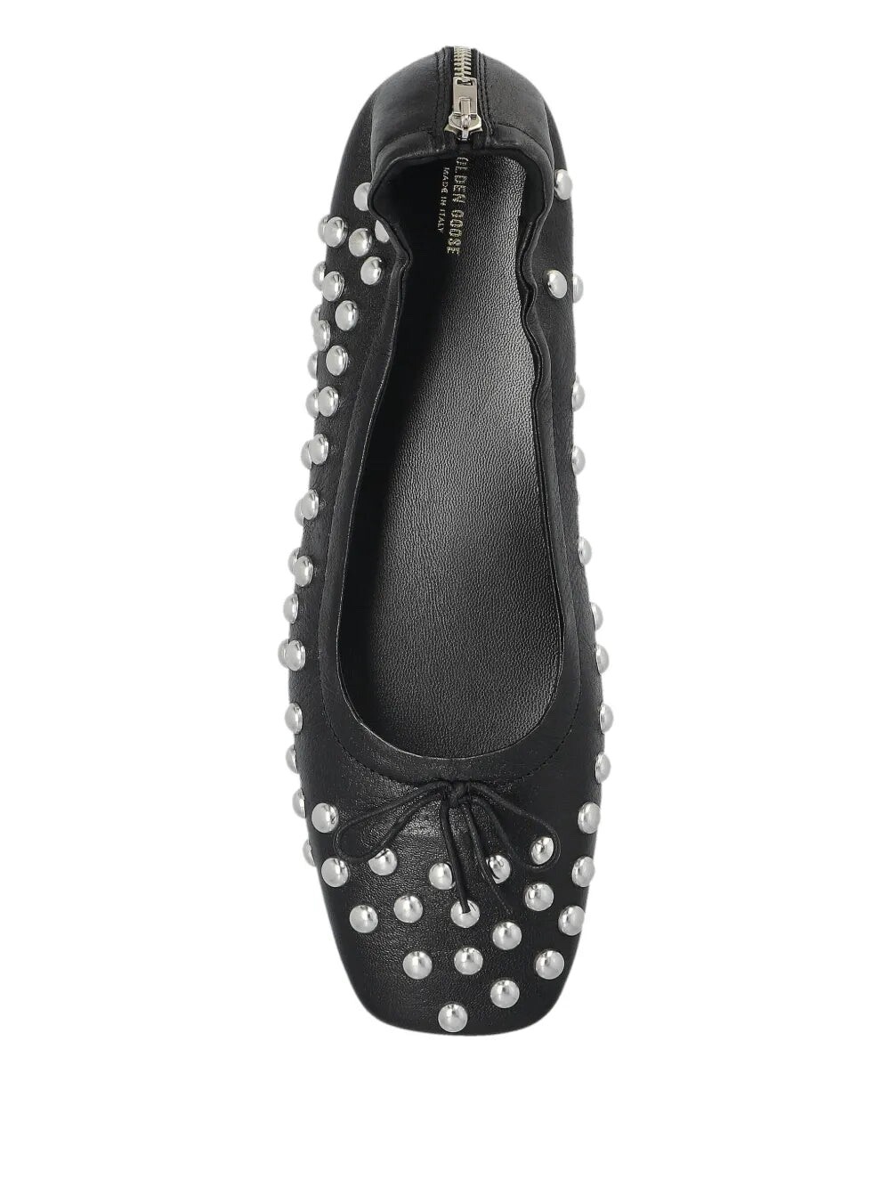 Golden Goose Deluxe Brand Amy Stud Zip Ballet Flats in Black