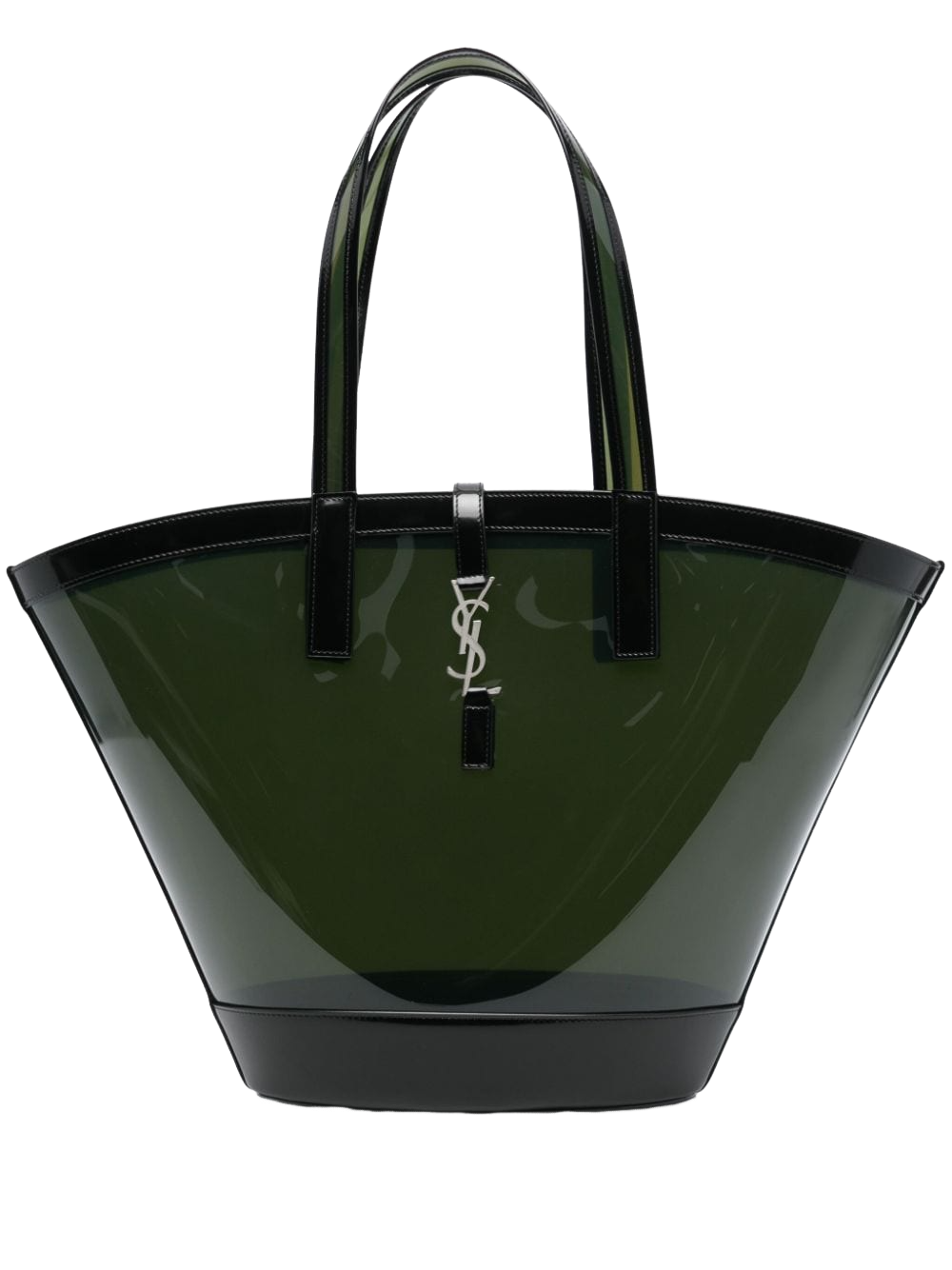 Saint Laurent Panier Medium Noir/Peppermint Green Tote Bag