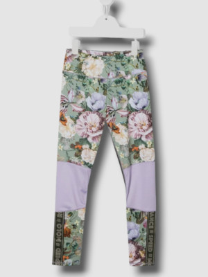 $70 Molo Big Kids' Girl Green Floral Leggings Pants Size 13-14