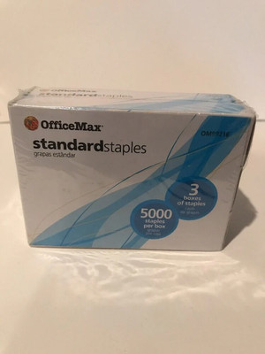 OfficeMax Standard Staples 3 Boxes of 5,000 - NEW!