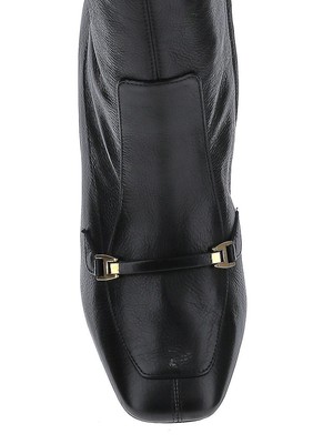 Pre-owned Saint Laurent Camden Boots In Shiny Grained Leather In Nero