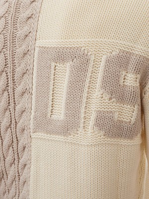 Pre-owned Gcds Schicker Bicolor-pullover Aus Wollmischung