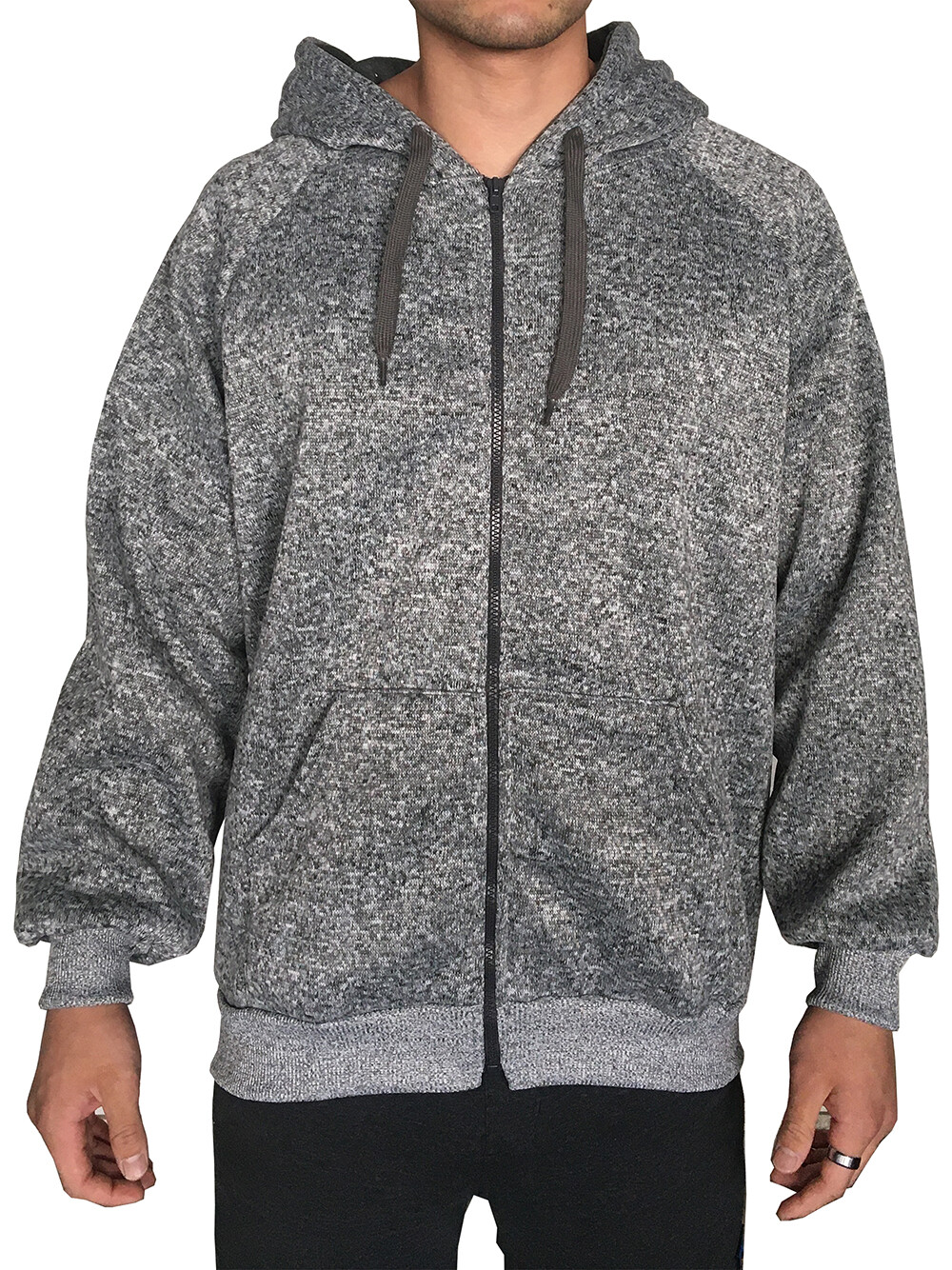 NW MEN'S TRI BREND PLAIN PULLOVER ZIPPER HOODIE JACKET