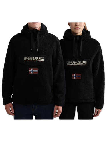 Pre-owned Napapijri Sweatshirt  Hoodie Man Polyester Black