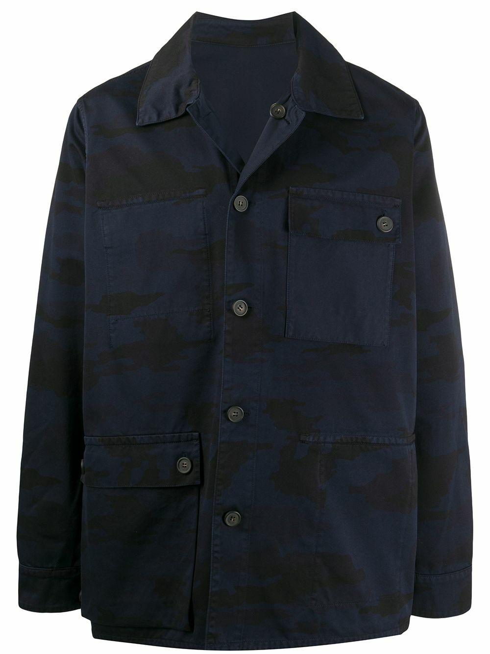 New Acne Studios Navy Reversible Chore Jacket Mid Blue