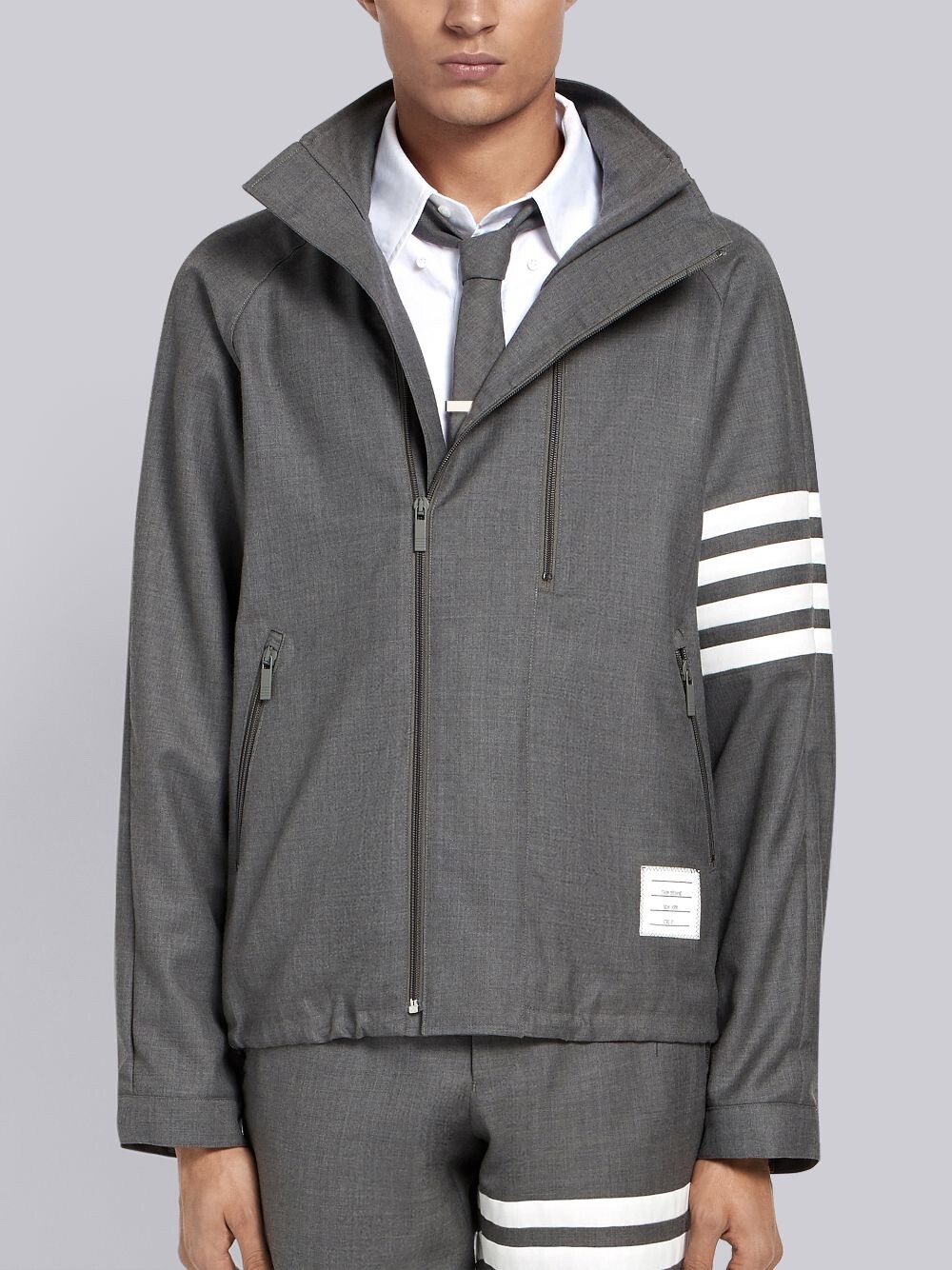 Thom Browne ジャケット Thom Browne Mens Double-Zip Raglan Jacket Size 2 (Med) NWT
