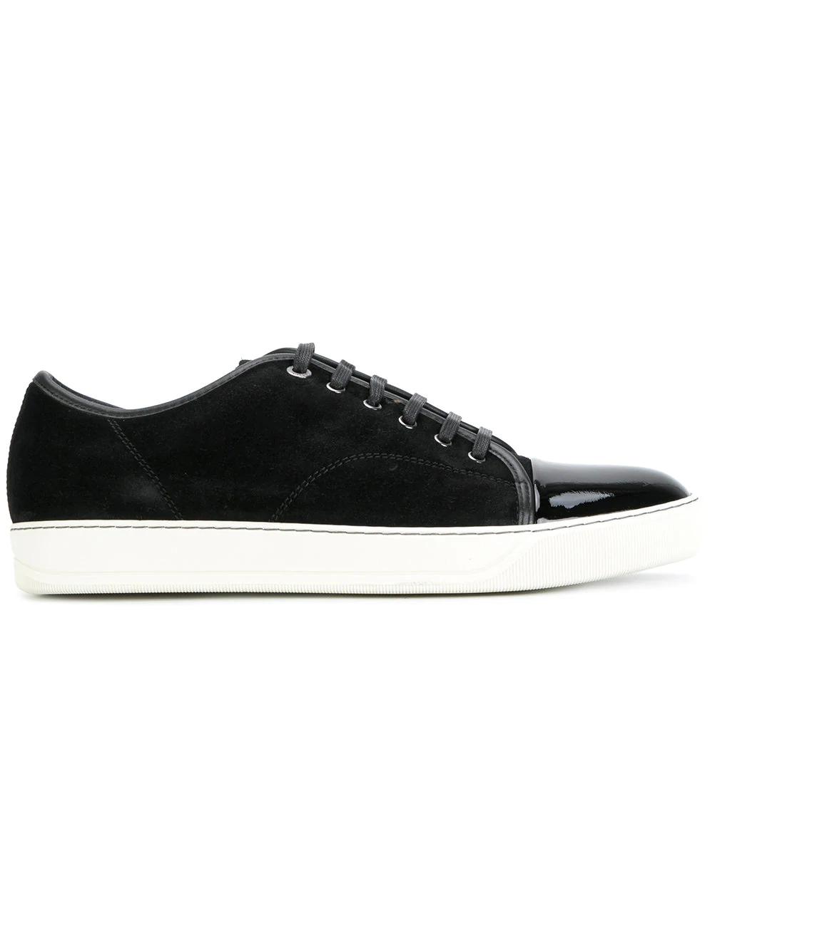 Pre-owned Lanvin Toe Cap Sneakers 男鞋 Men's Shoes 紳士靴 100%aut C7sus In Black