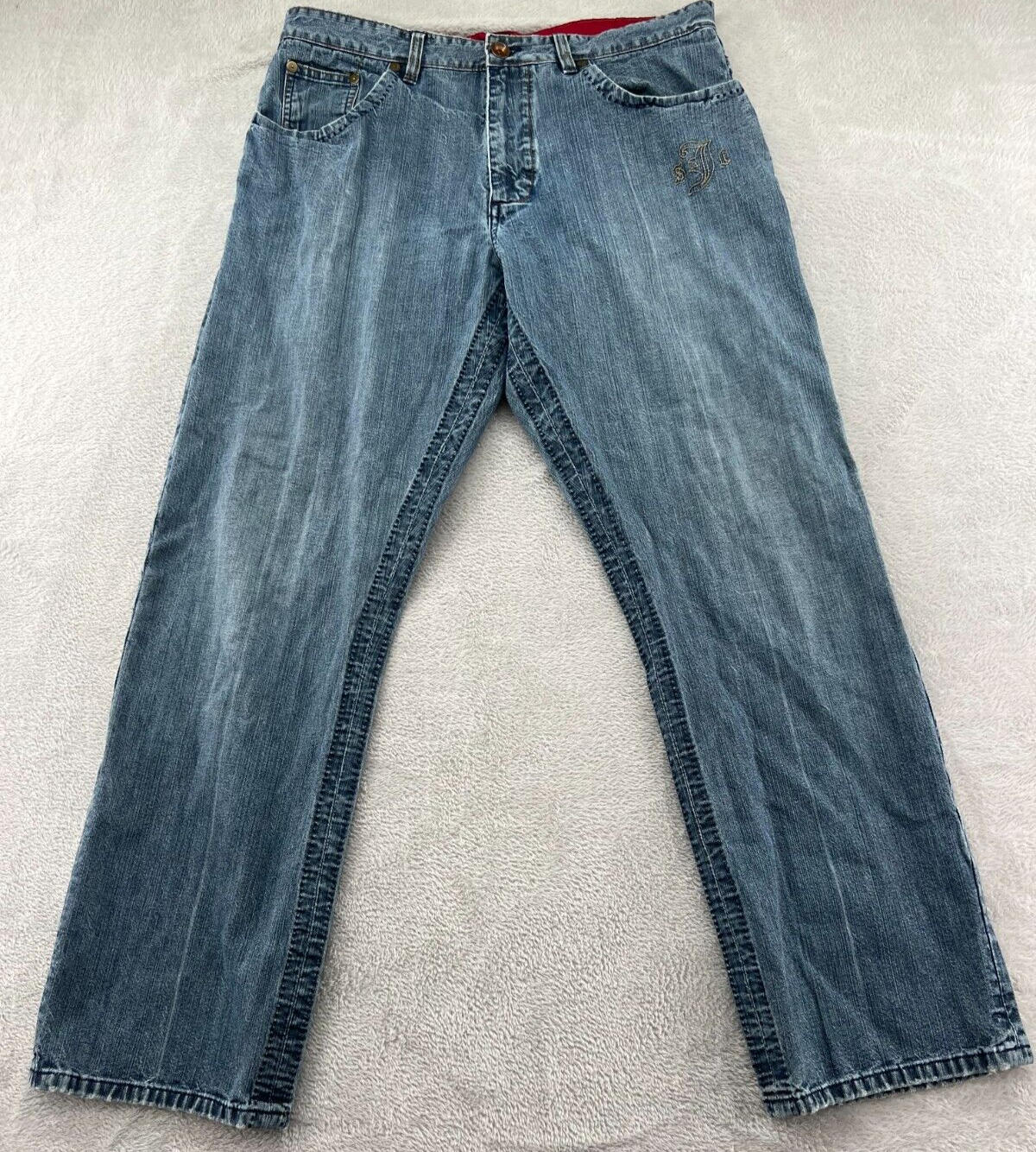 VTG Sean Jean Jeans Mens Sz 36x31 Medium Wash Baggy Skater